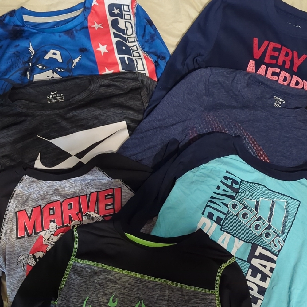 Kids Graphic T-Shirts - Long Sleeve Bundle . All 8 Shirts